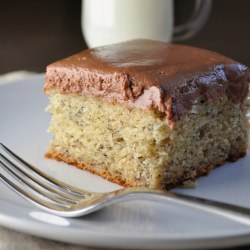 Banana Cake with Nutella Frosting
