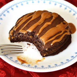GF Chocolate Pancakes & PB Sauce