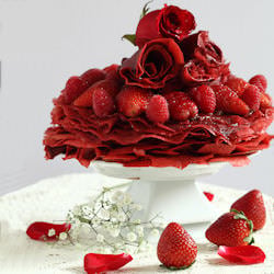 Red Velvet Crepe Cake
