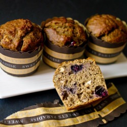 Banana Blueberry Buckwheat Muffins