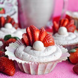 Strawberry Milkshake Cupcakes