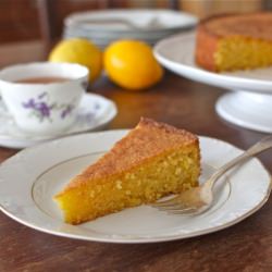 Lemon, Cornmeal, & Almond Cake