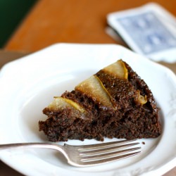 Gingerbread Pear Upside-Down Cake