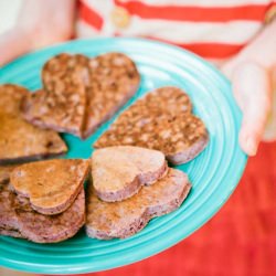Raspberry Pancakes Hearts
