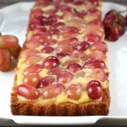 Custard Tart with Grapes
