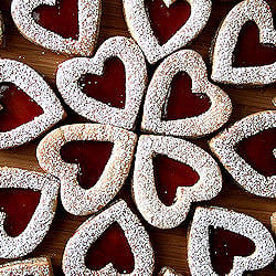 Valentine Linzer Heart Cookies