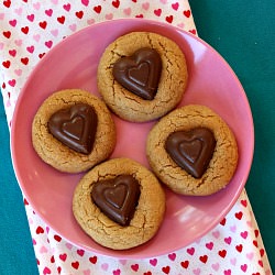 Chocolate Heart PB Cookies