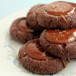 Chocolate Caramel Thumbprints