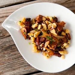 Chanterelles with Pumpkin Spaetzle