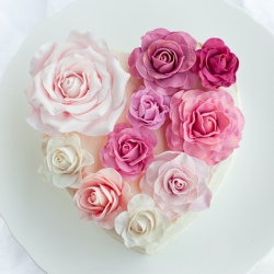 Rose Heart Cake