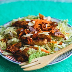 Salad with Sesame-Ginger Soy Curls