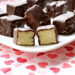 Chocolate Covered Cake Bites