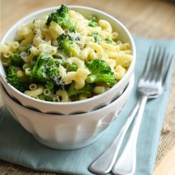 Macaroni with Broccoli & Peas