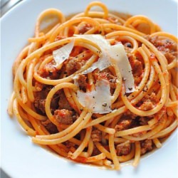 Bucatini w/ Sausage & Peppers