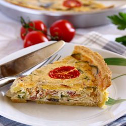 Zucchini and Mushrooms Quiche