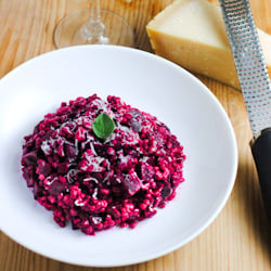 Red Beet and Barley Risotto