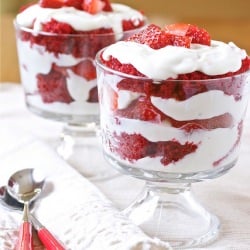 Red Velvet and Strawberry Trifles