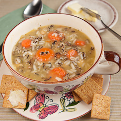 Carrots and Wild Rice Soup