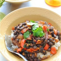 Simple Black Beans and Rice