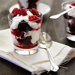 Brownie Raspberry Parfaits