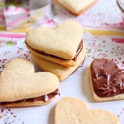 Heart Cookies with Nutella
