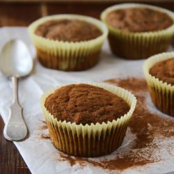 Rhubarb, Walnut, Chia Seed Muffins