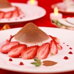 Chocolate-Strawberry Panna Cotta