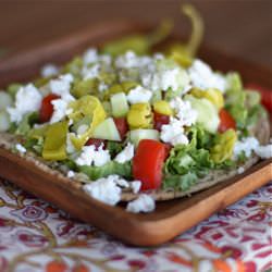 Greek Salad Pita Pizza