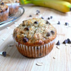 Banana Oats Chocolate Muffins