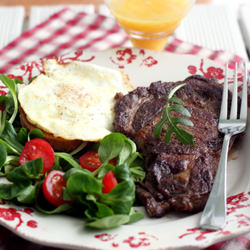 Rib Steak and Eggs