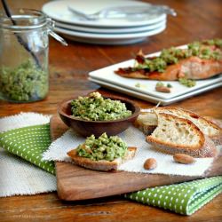 Salmon w/ Green Olive Tapenade