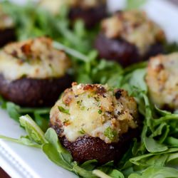 Crab & Brie Stuffed Mushrooms