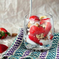 GF Almond Cake in Parfait