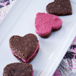 Raw Heart Cookie Sandwiches