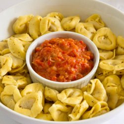 Tortellini with Peppers and Onion