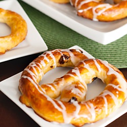 Soft Buttery Glazed Raisin Pretzels