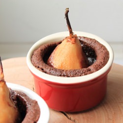 Chocolate Pudding with Pears