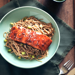 Salmon with Soy and Petimezi