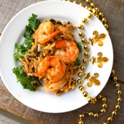 Cajun Rice with Shrimp and Kale