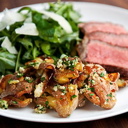 Parmesan Gremolata Smasher Potatoes