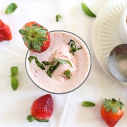 Strawberry Basil Milkshake