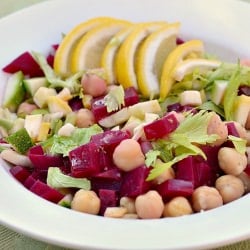Easy Chick Pea & Beet Salad