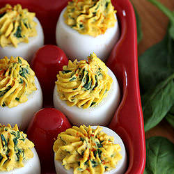 Deviled Eggs Florentine