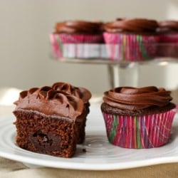 Truffle Filled Chocolate Cupcakes