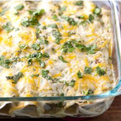 Salsa Verde Chicken Enchiladas