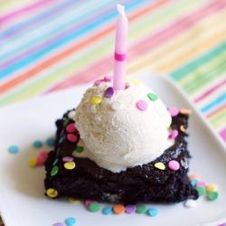 Birthday Cake Oreo-Stuffed Brownies