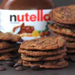 Nutella Choc Chip Cookies