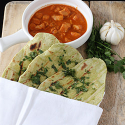 Coriander and Garlic Naan