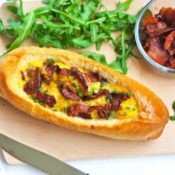 Baguette Filled With Scrambled Eggs
