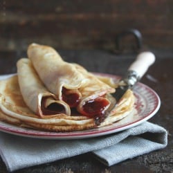 Blini with Strawberry Jam